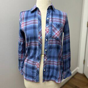 Vineyard Vines Flannel Plaid Shirt Button Down Sz 00